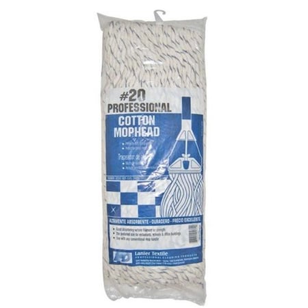 Elite Mops & Brooms Lanier 104-4PLY-No 20 Size 20 Cut End Mop Head - pack of 6 10471
